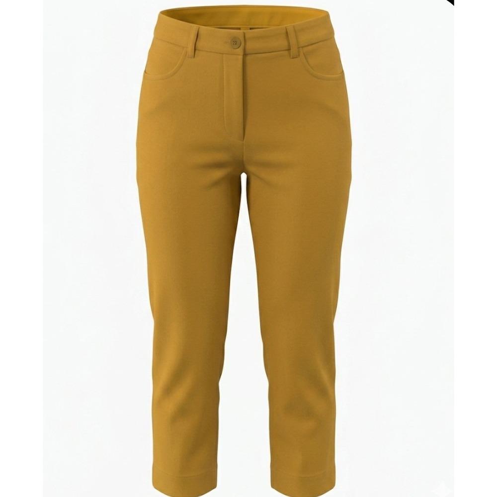 Betabrand Pants Womens XL Petite Gold Dress Yoga Office Slacks Boot-Cut Stretch‎